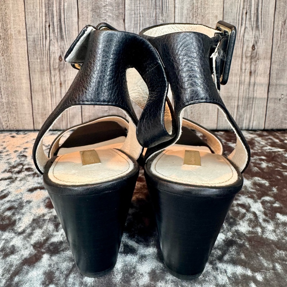 Louise et Cie Lo Punya black wedge Sandal Size 9 1/2 - Picture 7 of 10